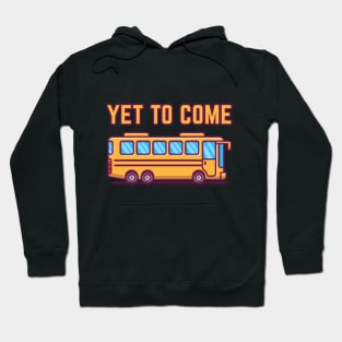 BTS Yet to come yellow bus typography by Morcaworks Hoodie